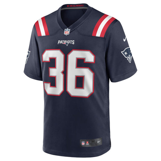 New England Patriots Brandon King Game Navy Football Jersey product image
