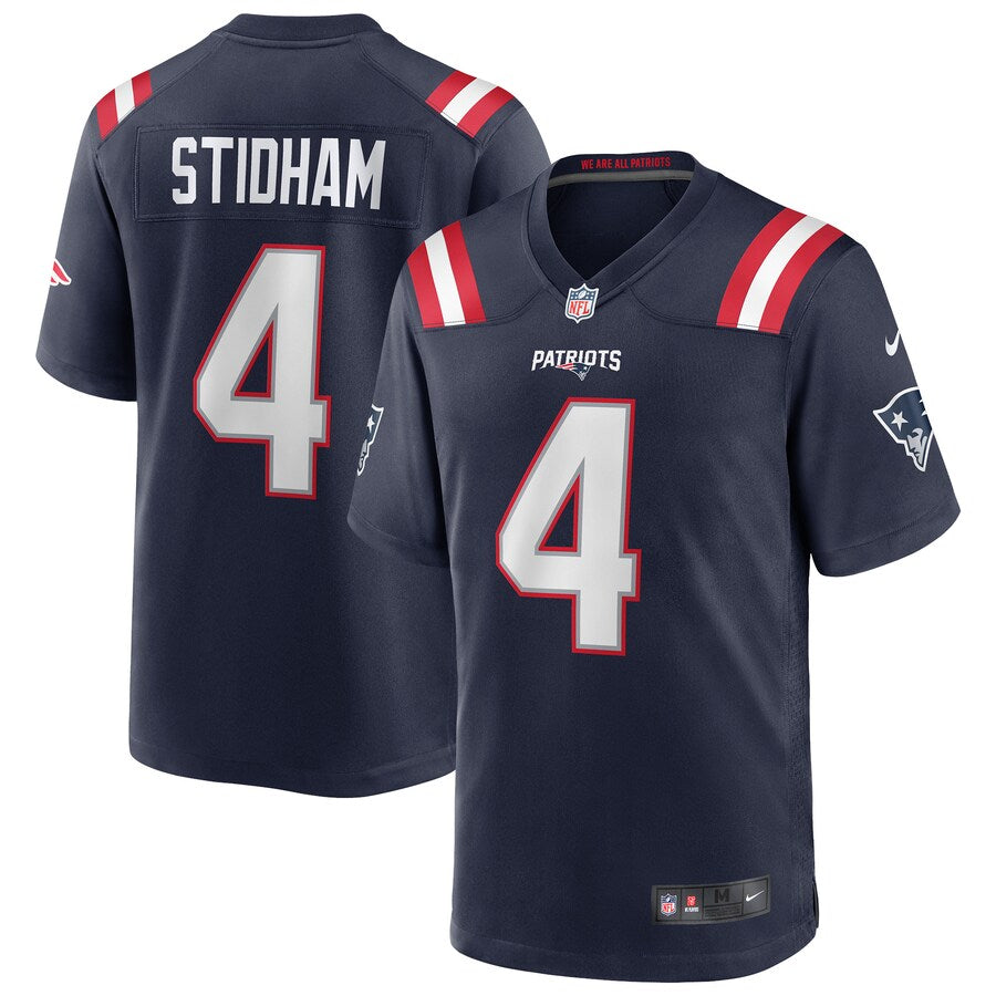 New England Patriots Jarrett Stidham Game Navy Football Jersey product image