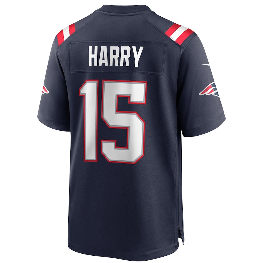 New England Patriots N'keal Harry Game Navy Football Jersey product image