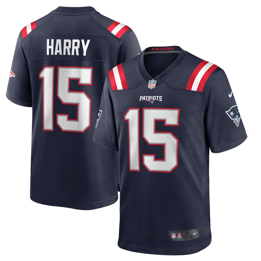 New England Patriots N'keal Harry Game Navy Football Jersey product image