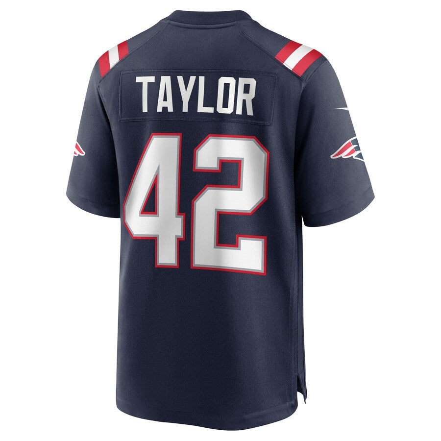 New England Patriots J.j. Taylor Team Game Navy Football Jersey product image