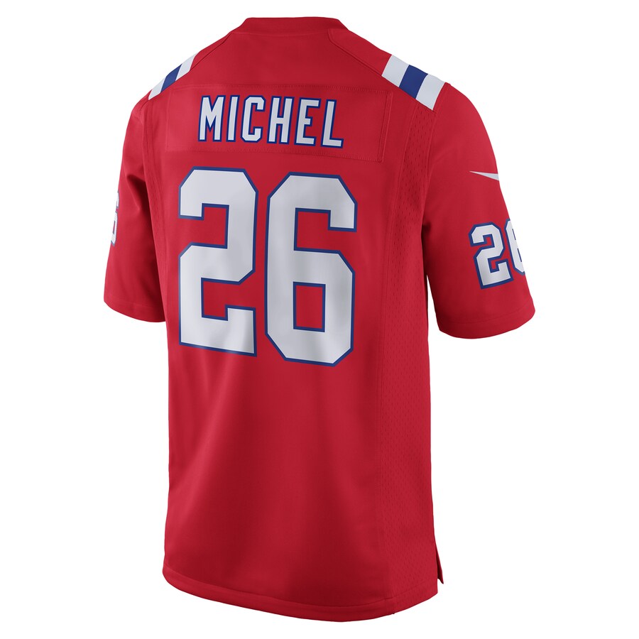 New England Patriots Sony Michel Alternate Game Red Football Jersey product image