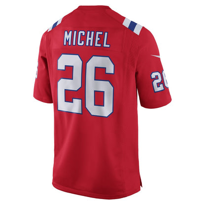 New England Patriots Sony Michel Alternate Game Red Football Jersey product image