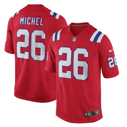 New England Patriots Sony Michel Alternate Game Red Football Jersey product image