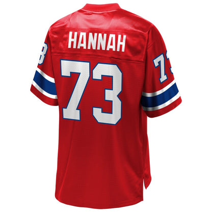 New England Patriots John Hannah Pro Line Red Football Jersey product image