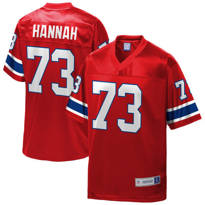 New England Patriots John Hannah Pro Line Red Football Jersey product image