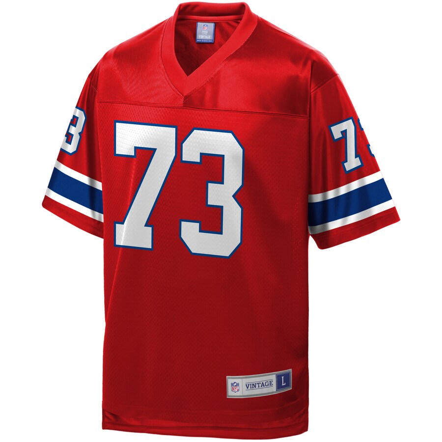 New England Patriots John Hannah Pro Line Red Football Jersey product image