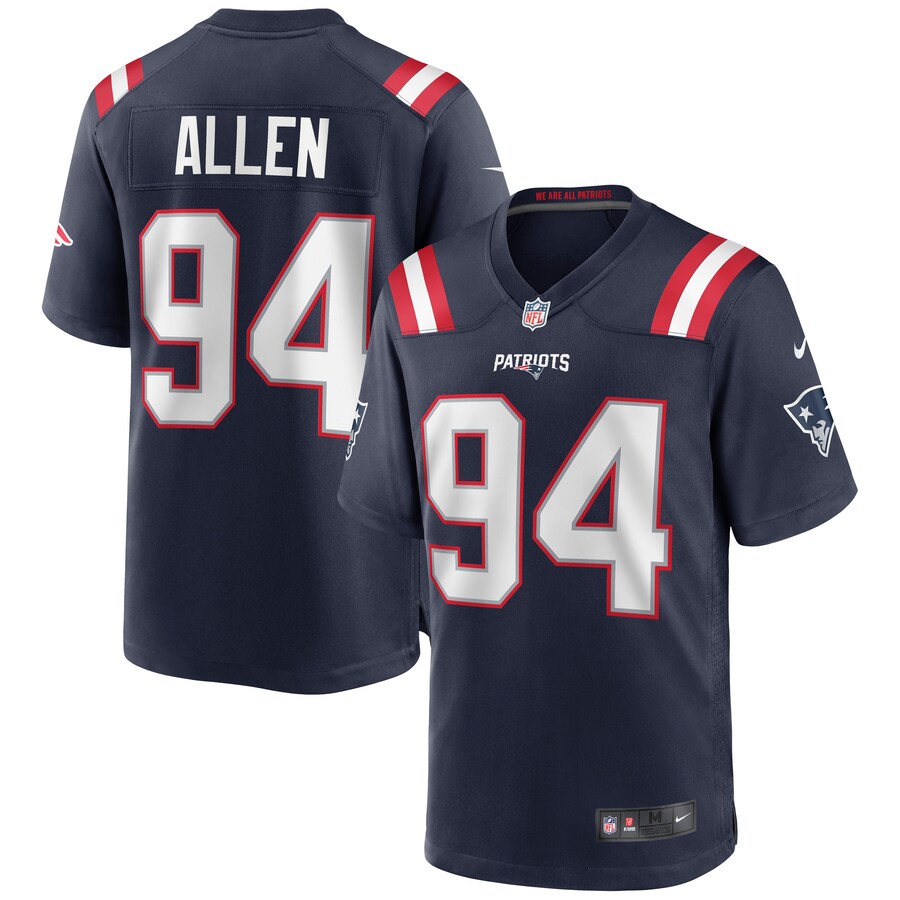 New England Patriots Beau Allen Game Navy Football Jersey product image