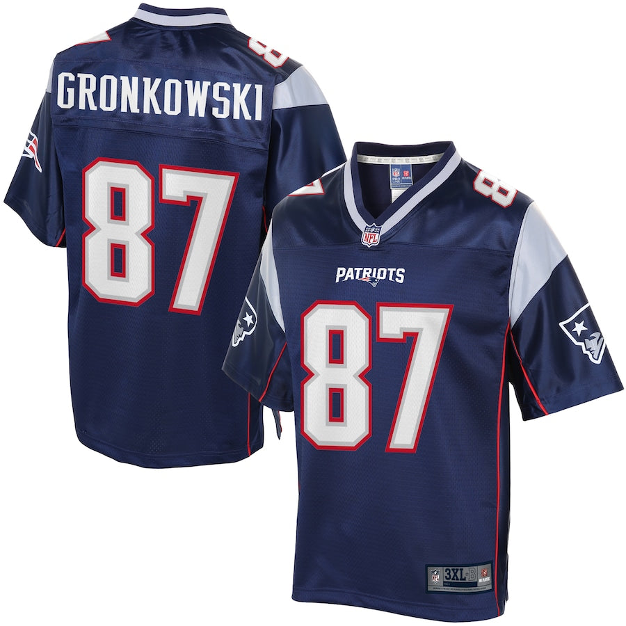 New England Patriots Rob Gronkowski Pro Line Big & Tall Team Color Football Jersey product image