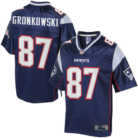 New England Patriots Rob Gronkowski Pro Line Big & Tall Team Color Football Jersey product image