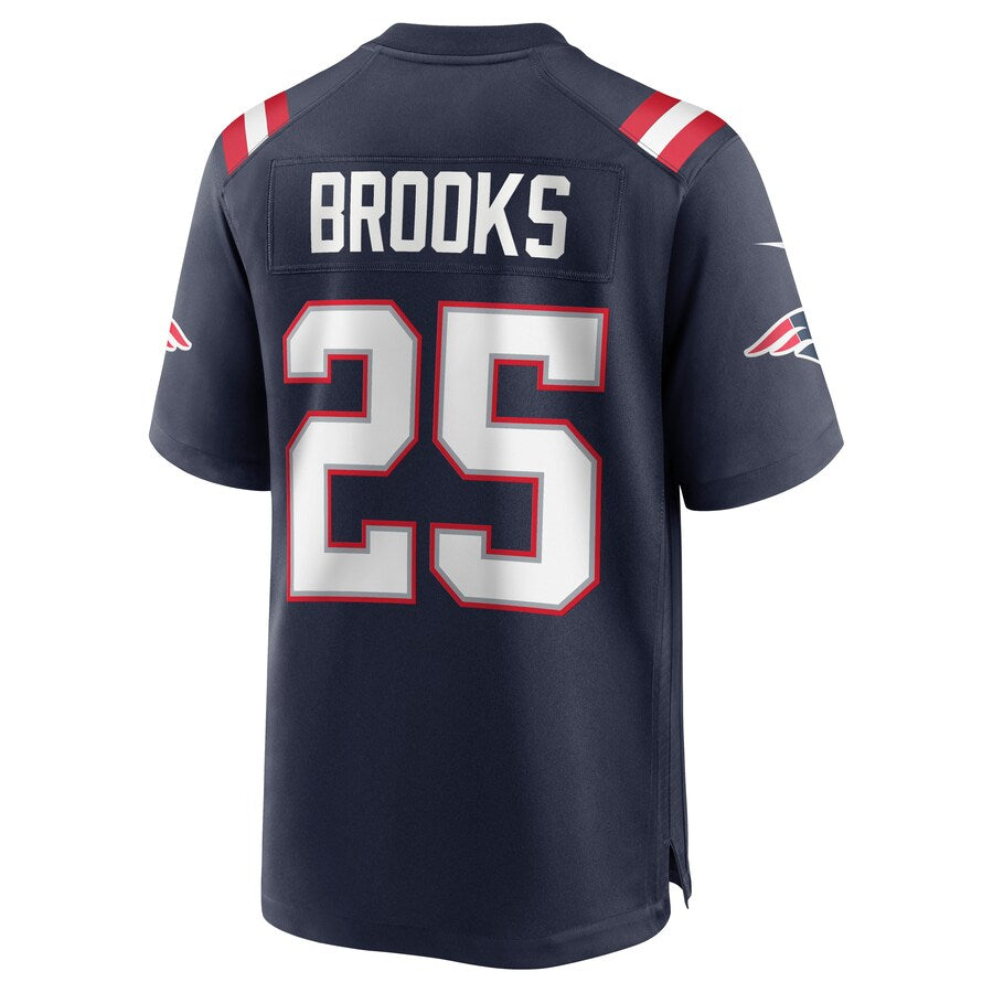 New England Patriots Terrence Brooks Game Navy Football Jersey product image