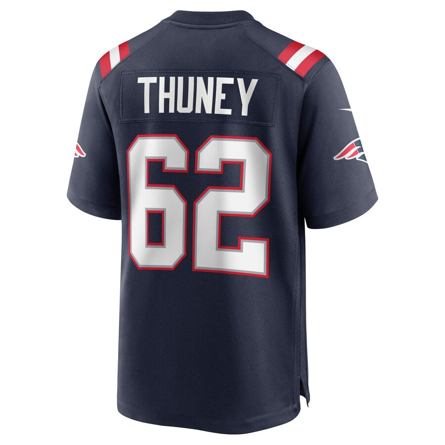 New England Patriots Joe Thuney Game Navy Football Jersey product image