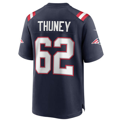 New England Patriots Joe Thuney Game Navy Football Jersey product image