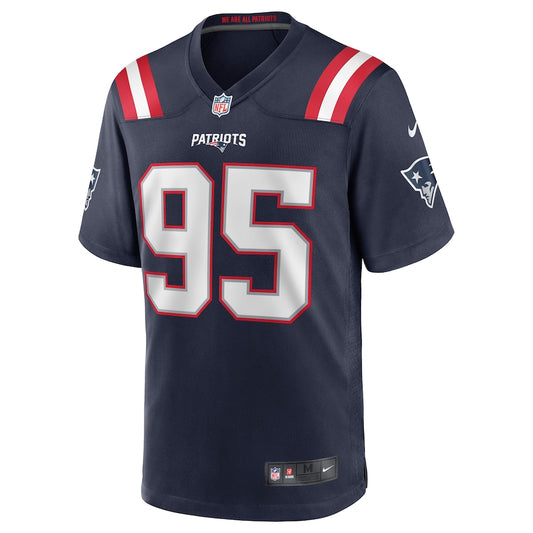 New England Patriots Derek Rivers Game Navy Football Jersey product image