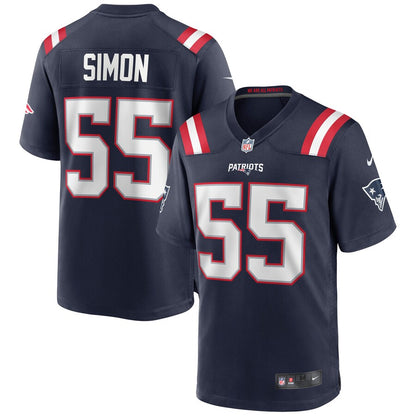 New England Patriots John Simon Game Navy Football Jersey product image