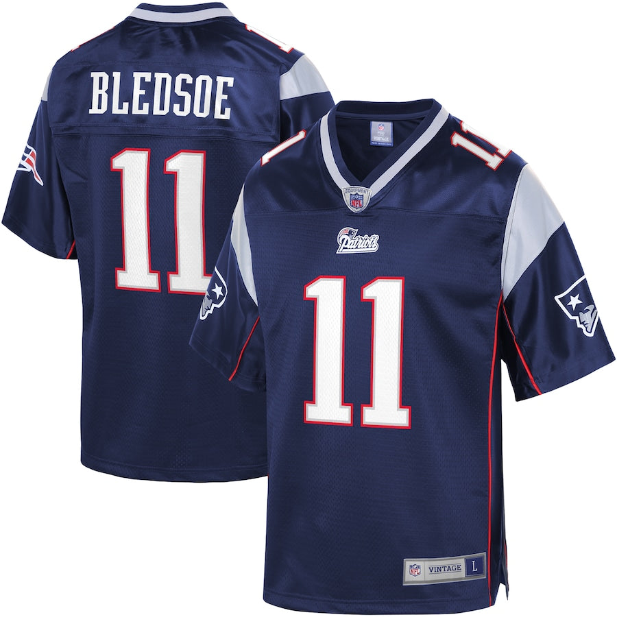 New England Patriots Drew Bledsoe Pro Line Navy Football Jersey product image