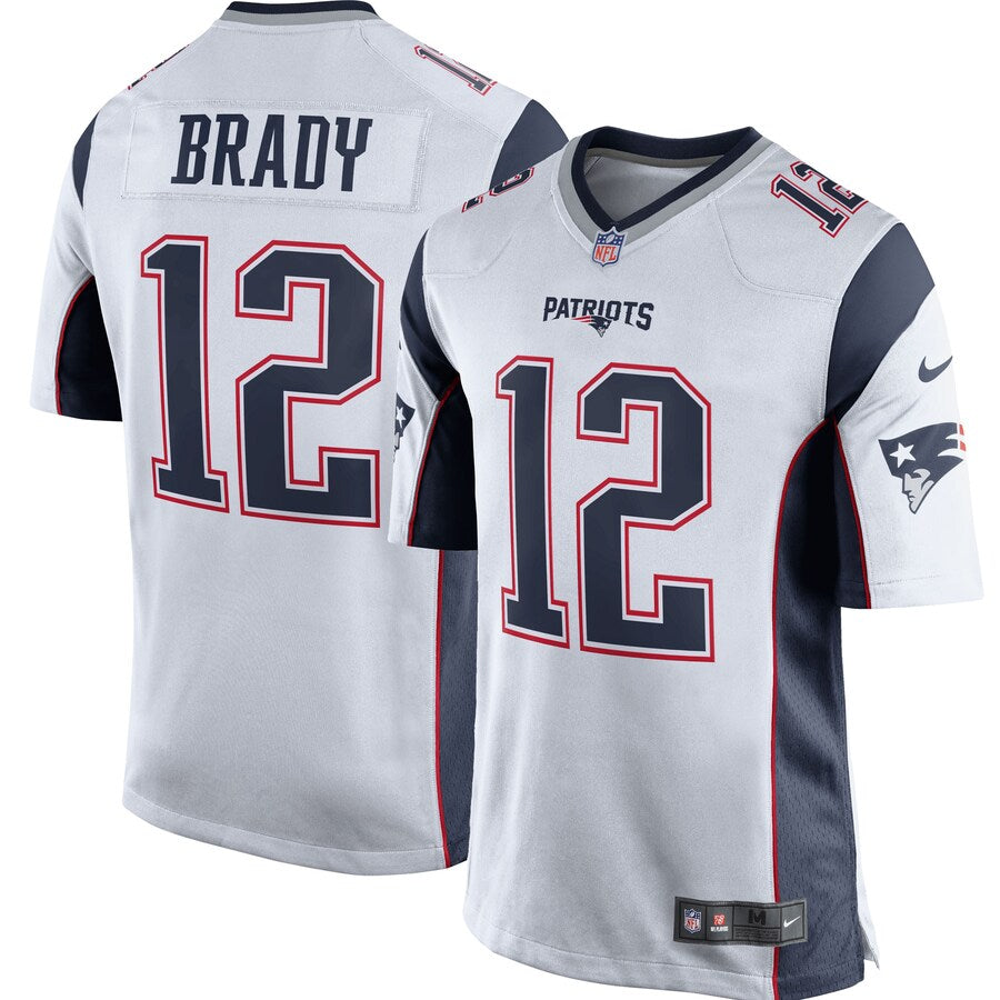 New England Patriots Tom Brady White/navy Game Blue Football Jersey product image