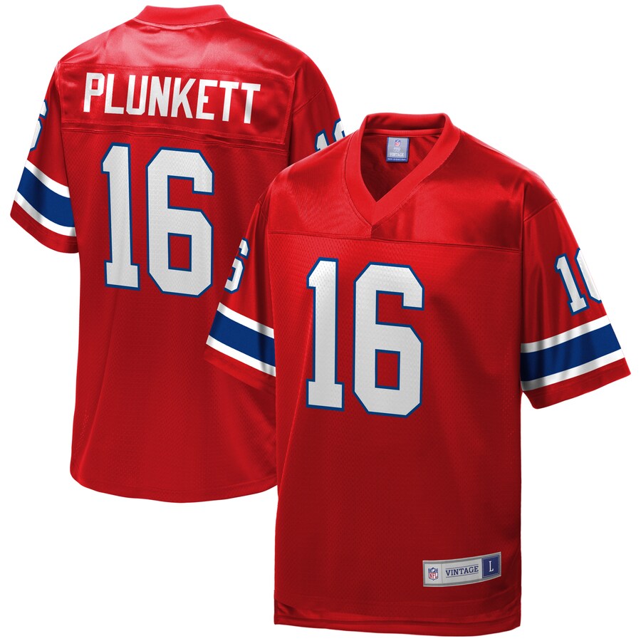 New England Patriots Jim Plunkett Pro Line Red Football Jersey product image