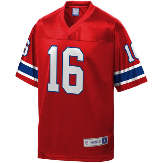New England Patriots Jim Plunkett Pro Line Red Football Jersey product image