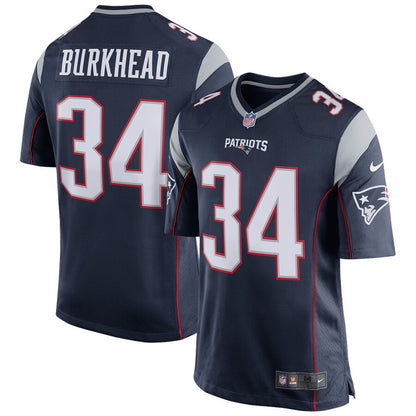 New England Patriots Rex Burkhead Game Navy Football Jersey product image