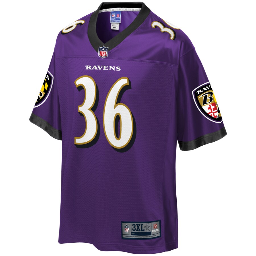 Baltimore Ravens Chuck Clark Pro Line Big & Tall Purple Football Jersey product image