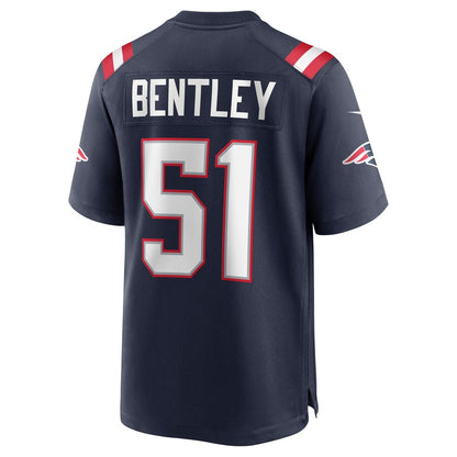 New England Patriots Ja'whaun Bentley Game Navy Football Jersey product image