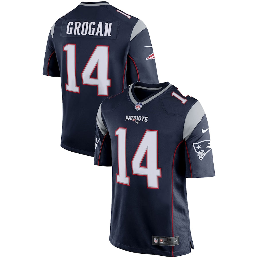New England Patriots Steve Grogan Game Navy Football Jersey product image