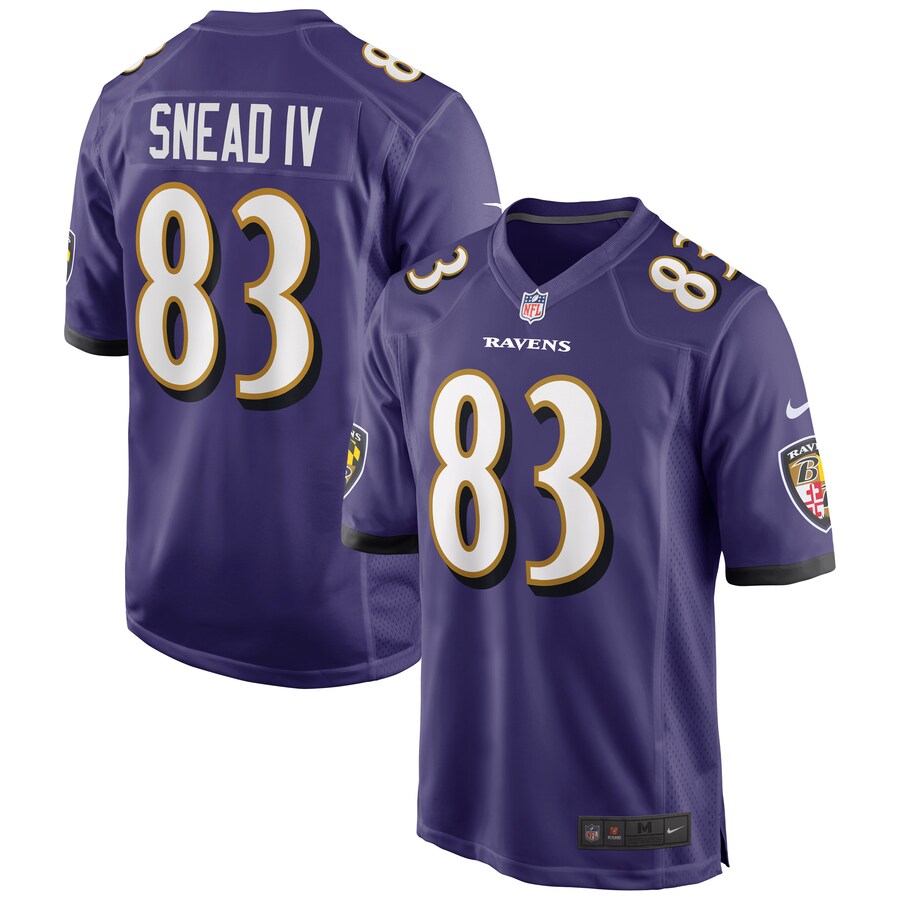 Baltimore Ravens Willie Snead Game Purple Football Jersey product image