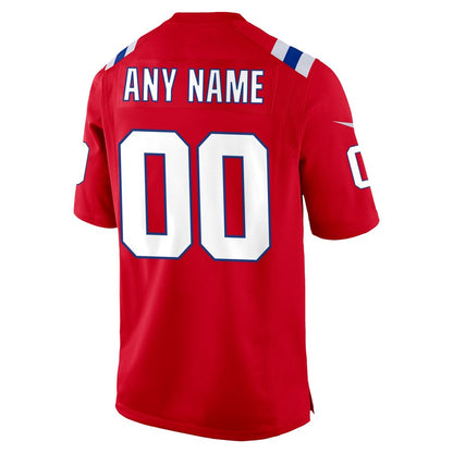 New England Patriots Red Custom Alternate Red Football Jersey product image