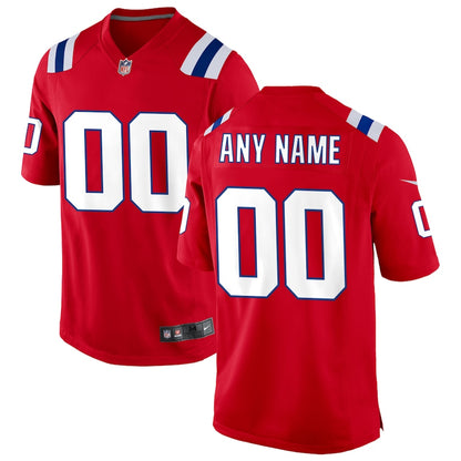 New England Patriots Red Custom Alternate Red Football Jersey product image