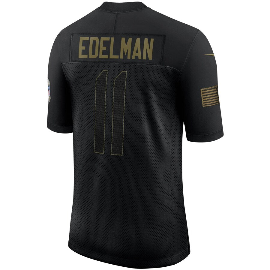 New England Patriots Julian Edelman Limited Salute To Service Black Football Jersey product image