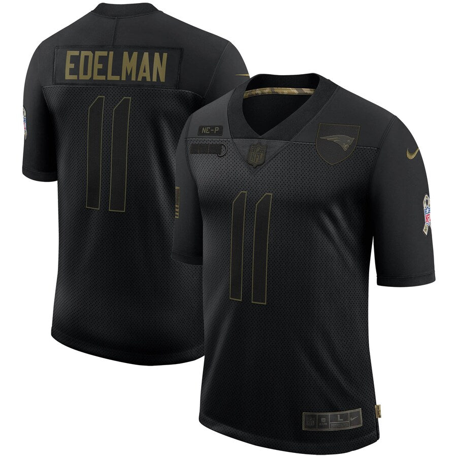 New England Patriots Julian Edelman Limited Salute To Service Black Football Jersey product image