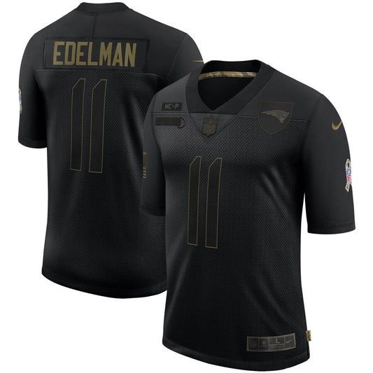 New England Patriots Julian Edelman Limited Salute To Service Black Football Jersey product image