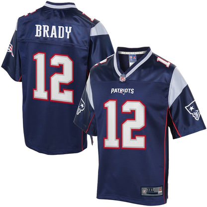 New England Patriots Tom Brady Pro Line Big & Tall Team Color Football Jersey product image