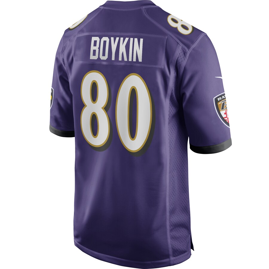 Baltimore Ravens Miles Boykin Team Game Purple Football Jersey product image