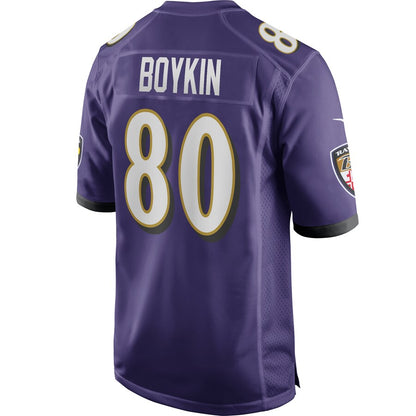 Baltimore Ravens Miles Boykin Team Game Purple Football Jersey product image