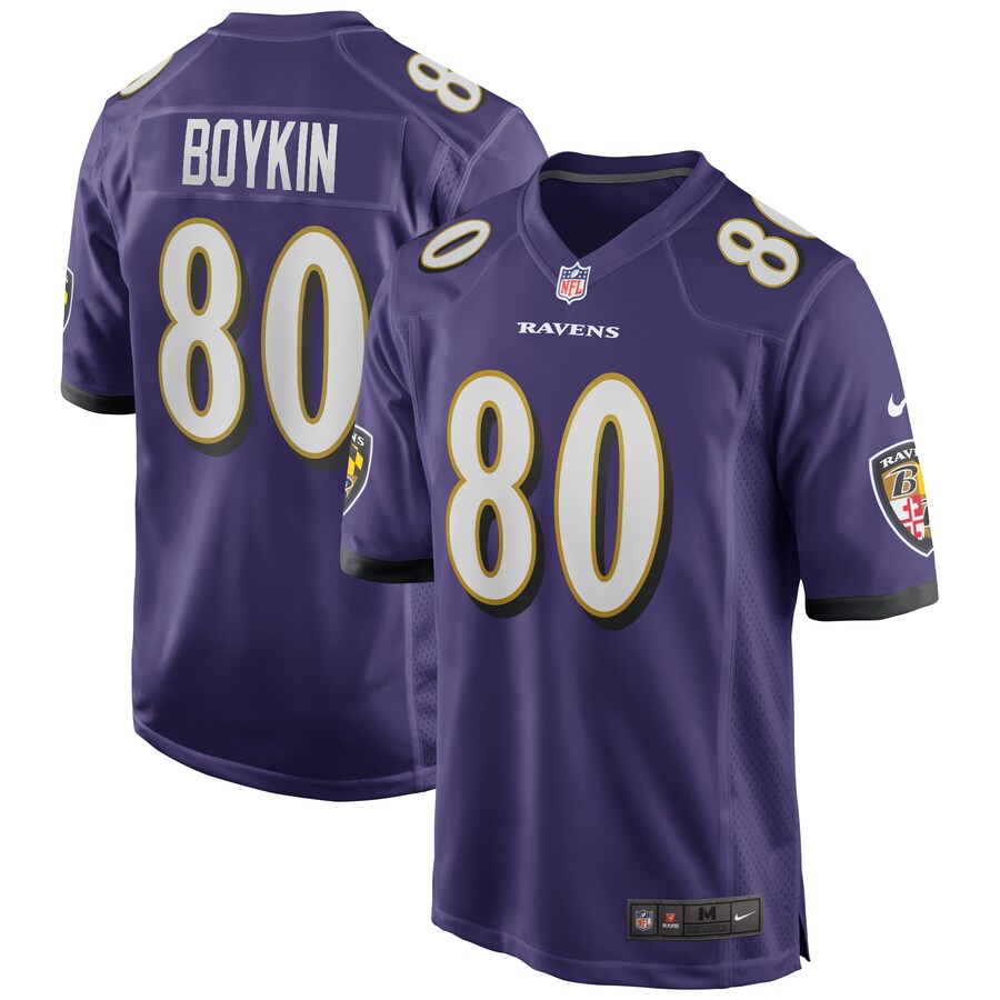 Baltimore Ravens Miles Boykin Team Game Purple Football Jersey product image