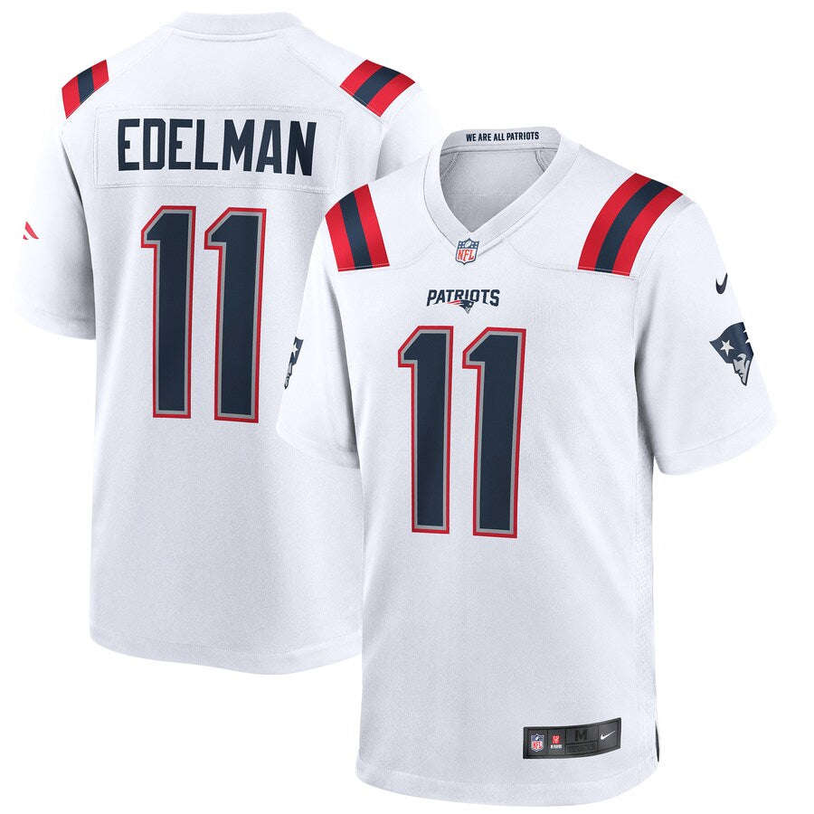 New England Patriots Julian Edelman Game White Football Jersey product image