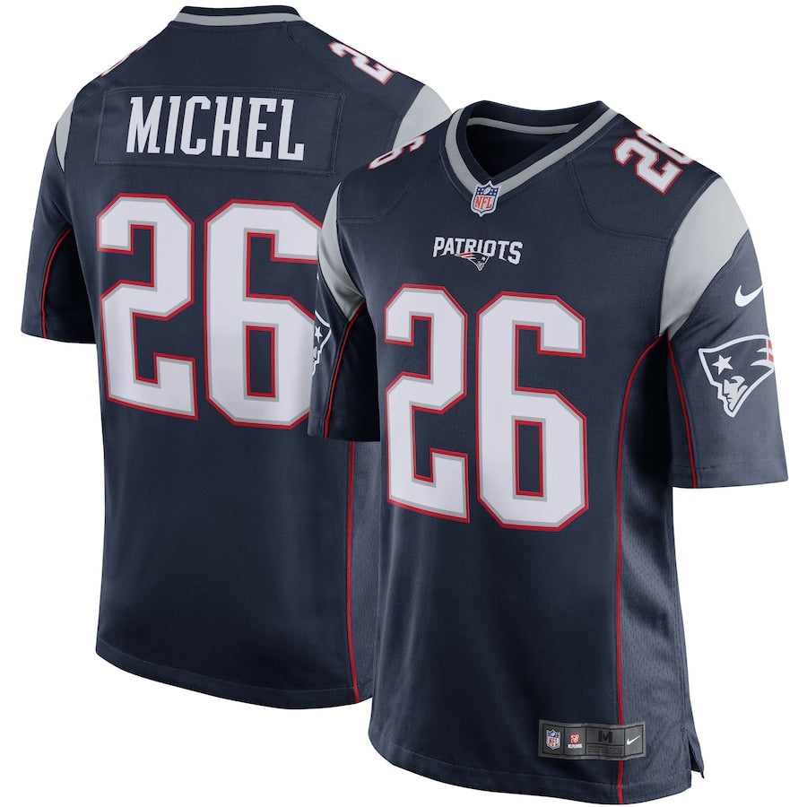New England Patriots Sony Michel Game Navy Football Jersey product image