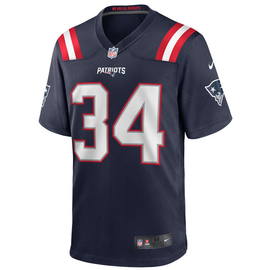 New England Patriots Rex Burkhead Game Navy Football Jersey product image