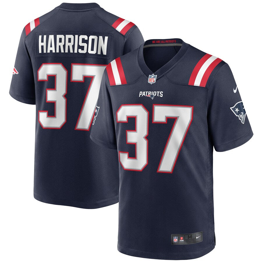 New England Patriots Rodney Harrison Game Navy Football Jersey product image