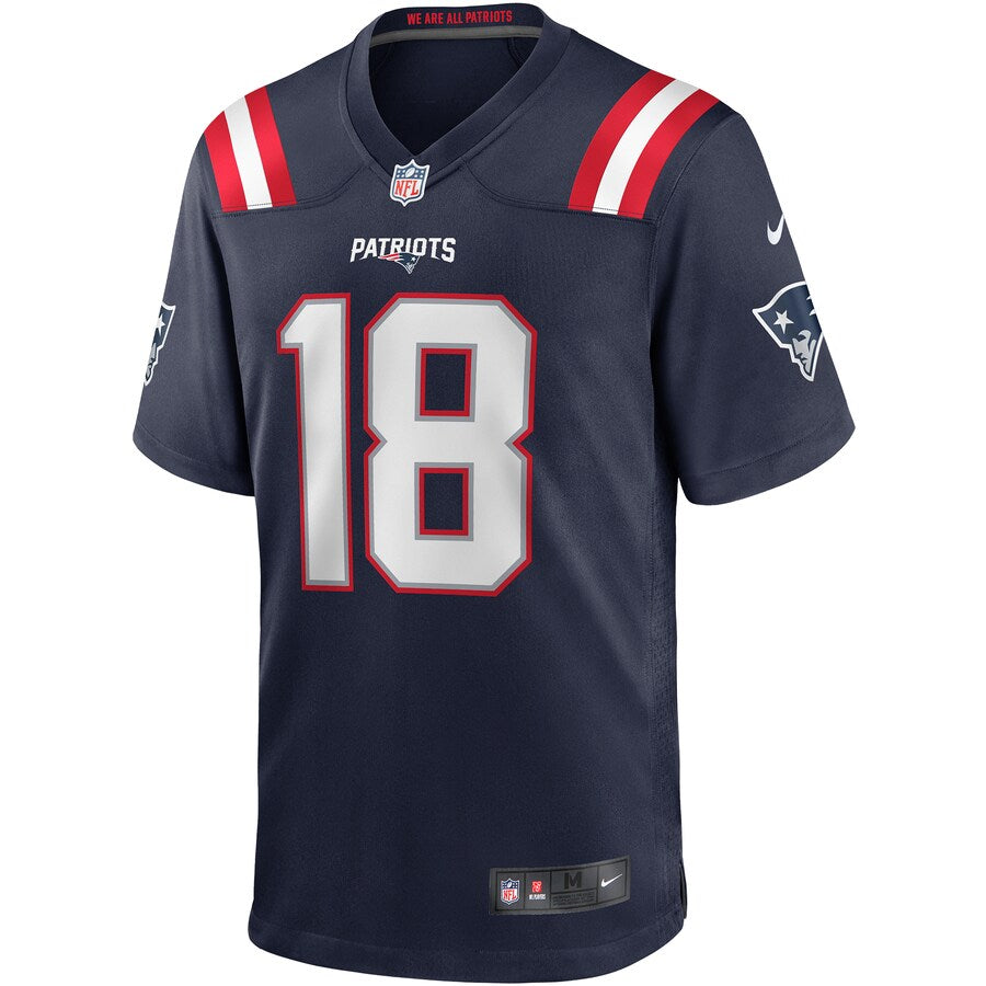New England Patriots Matthew Slater Game Navy Football Jersey product image