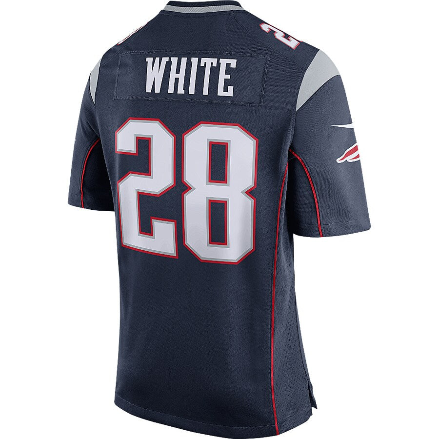 New England Patriots James Game White Football Jersey product image