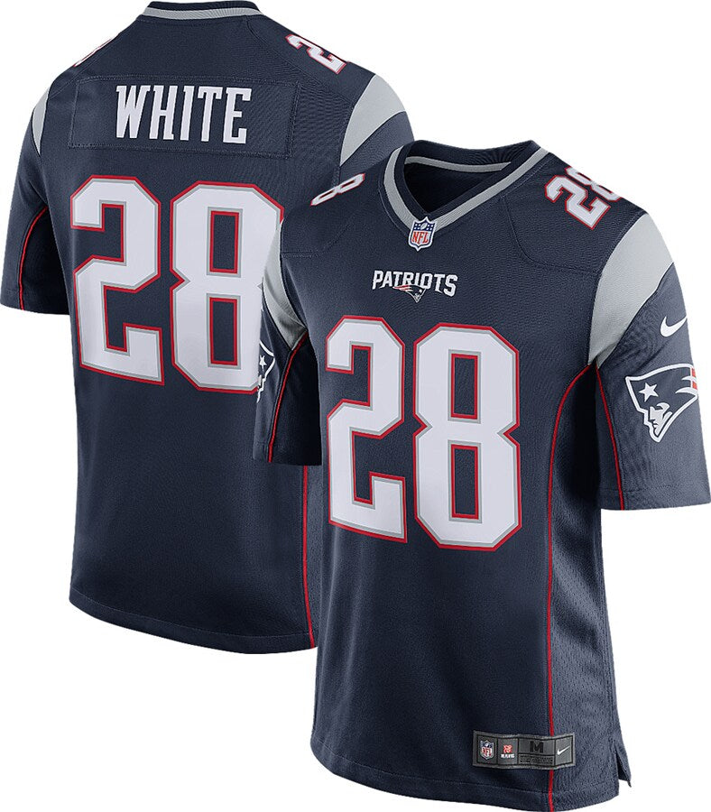 New England Patriots James Game White Football Jersey product image