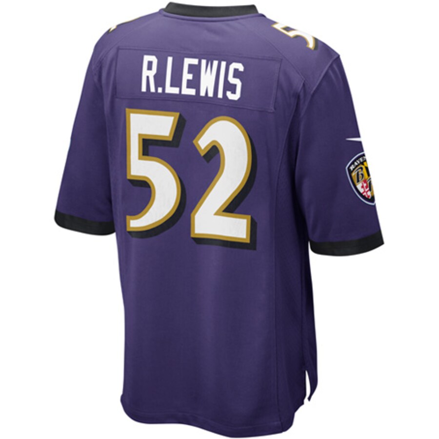 Baltimore Ravens Ray Lewis Game Purple Football Jersey product image