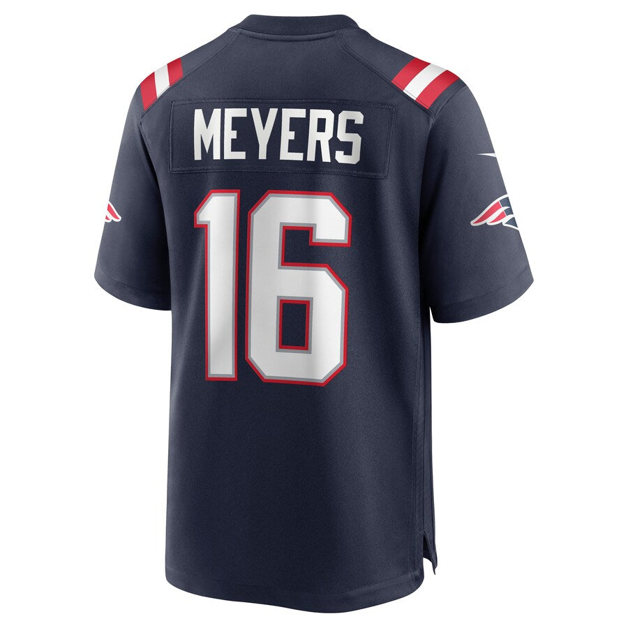 New England Patriots Jakobi Meyers Game Navy Football Jersey product image