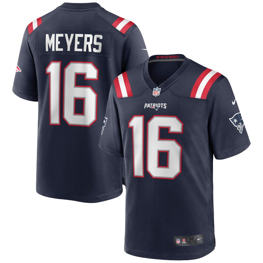 New England Patriots Jakobi Meyers Game Navy Football Jersey product image