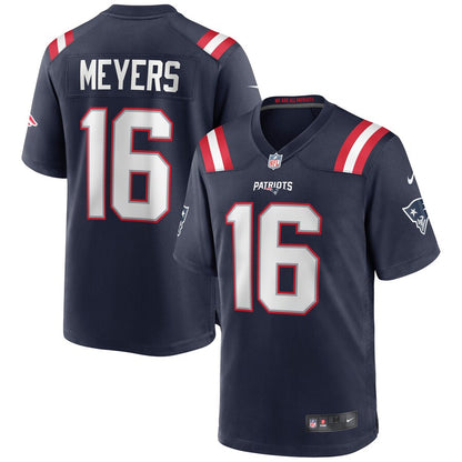 New England Patriots Jakobi Meyers Game Navy Football Jersey product image