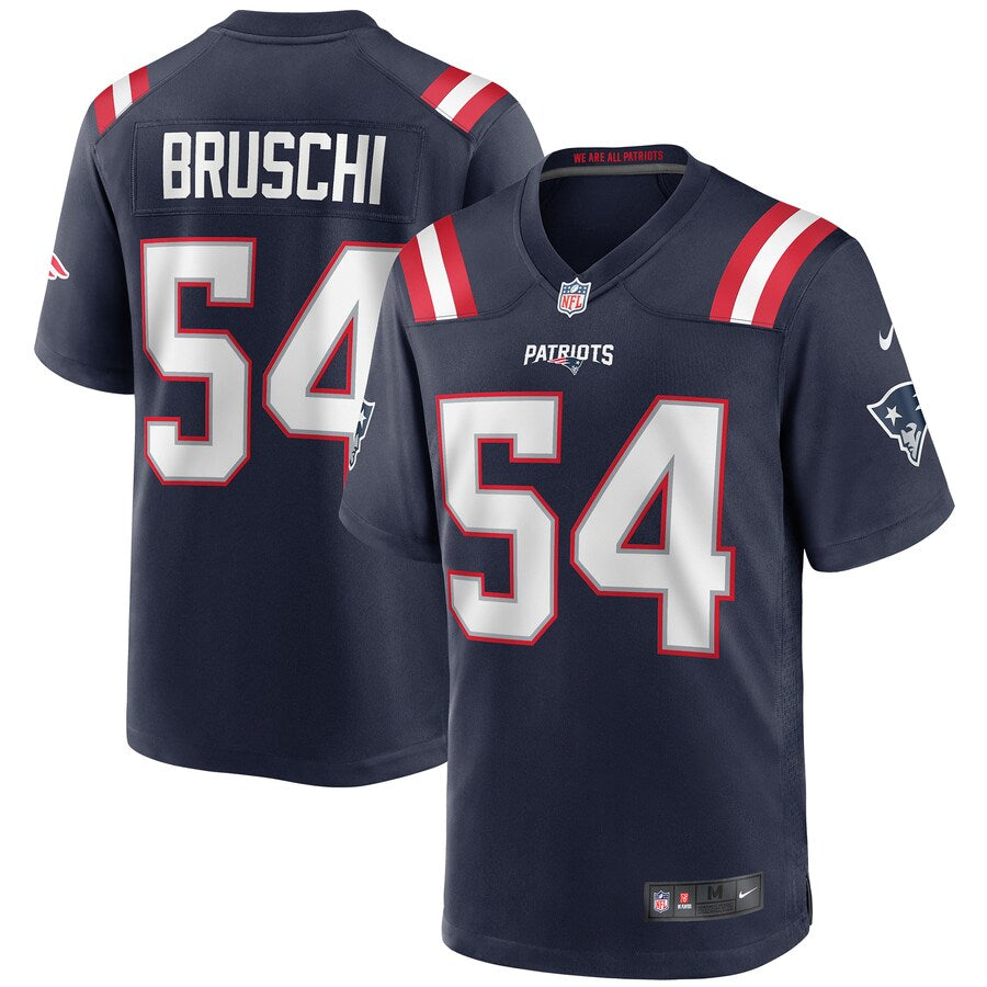 New England Patriots Tedy Bruschi Game Navy Football Jersey product image