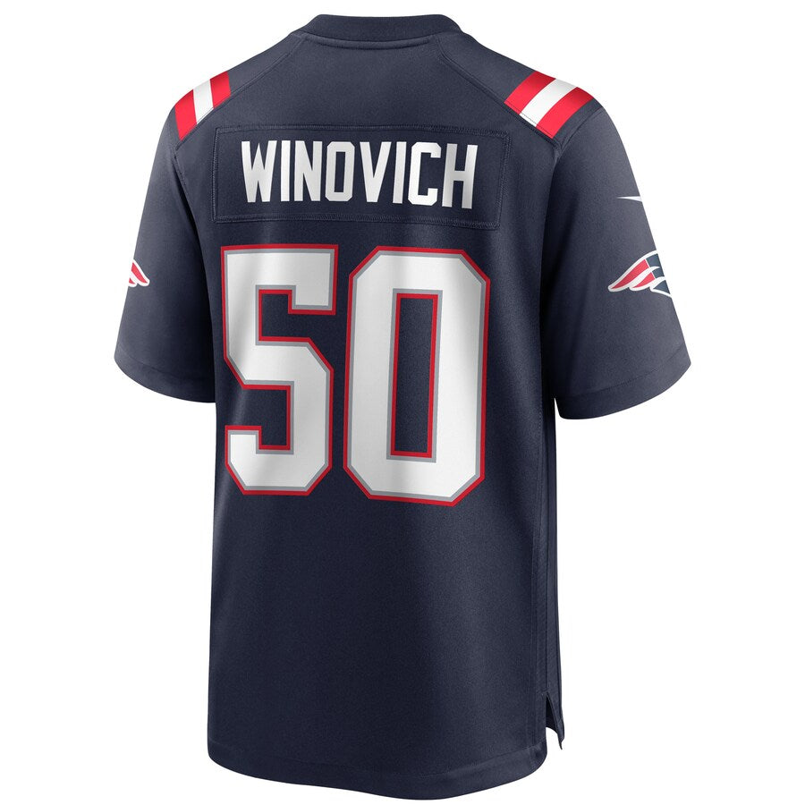 New England Patriots Chase Winovich Game Navy Football Jersey product image